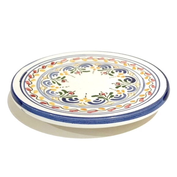 Vintage Padilla Ceramic Multicolour Hot Plate Made in Spain CPP Blue Red Yellow - Picture 2 of 4